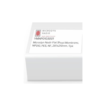 Sterlitech Microdyn Nadir Flat Sheet Membrane, NP010, PES, NF, 297 x 210mm, 1/pk 300789